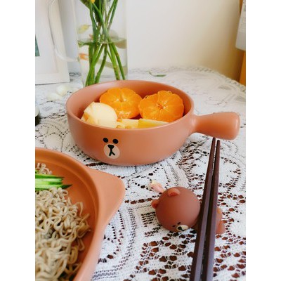 Tô gốm sứ có tay cầm LINE FRIENDS