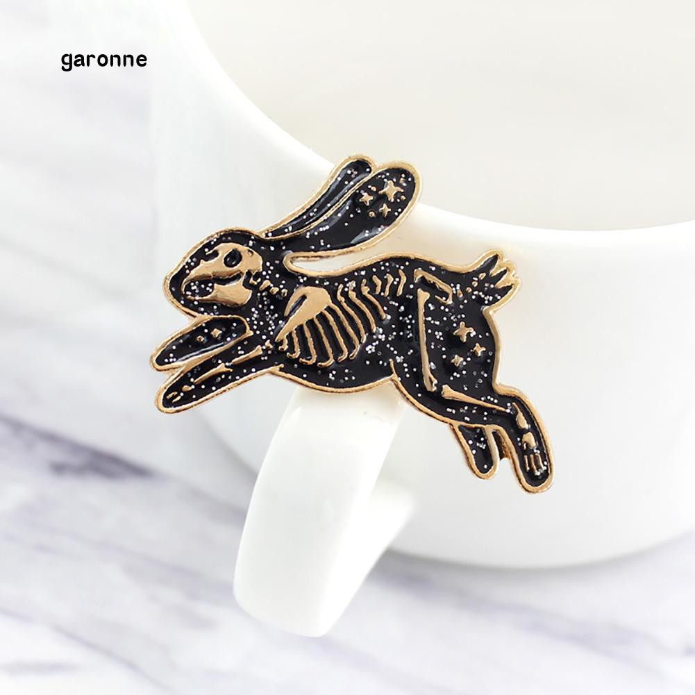 Ghim cài trang trí áo hình bộ xương thỏ độc đáo