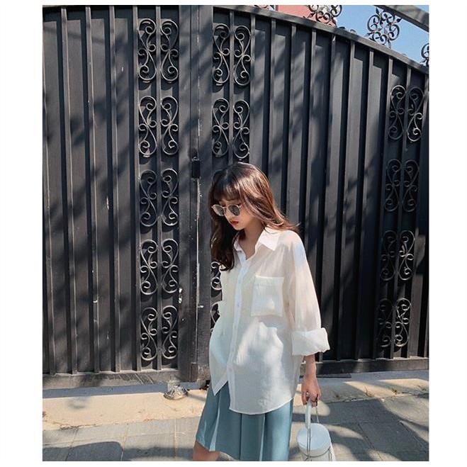 [Mã WASTUP giảm 10% tối đa 30K đơn 99K] Áo sơ mi đũi nữ form rộng chất đẹp loại 1 F37 | BigBuy360 - bigbuy360.vn