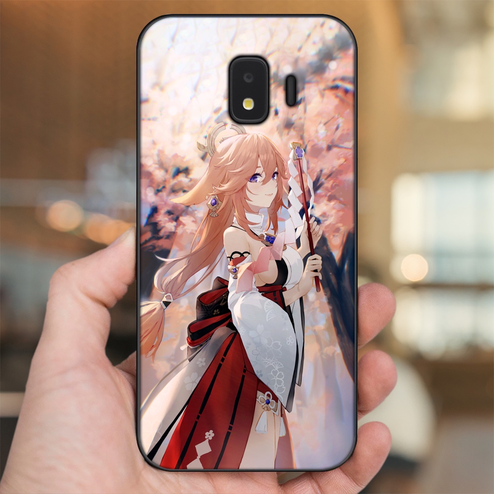 Ốp lưng Samsung J2 Core, J2 Pro 2018 viền đen in hình Yae Miko Genshin Impact