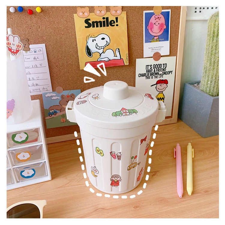 Thùng đựng rác mini trang trí decor bàn làm việc DN069
