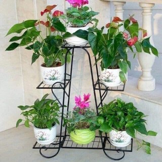 Kệ sắt trồng hoa cây cnahr 6 tầng