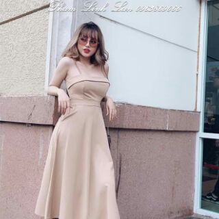 ĐẦM CÚP NGỰC 2 DÂY XÒE CÓ TÚI