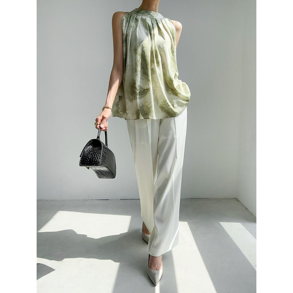 Áo Hai Dây Xếp Ly Thời Trang Mùa Hè Hàn Quốc 63963