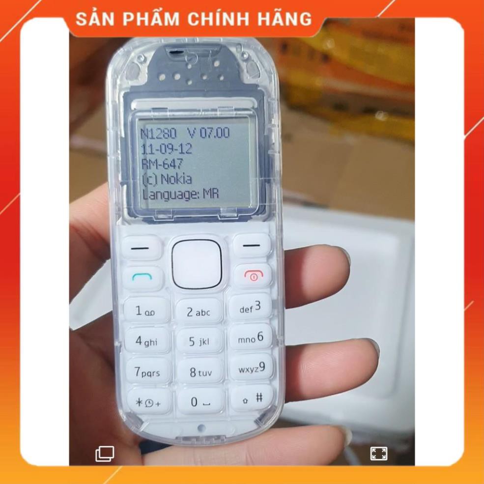 Nokia 1280 Zin Chính Hãng Lên Sườn Vỏ Trong Suốt - Có Pin Sạc | BigBuy360 - bigbuy360.vn