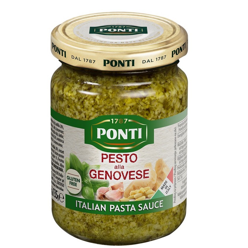 SỐT HÚNG QUẾ PESTO PHOMAI KHÔNG GLUTEN ALLA GENOVESE HIỆU PONTI