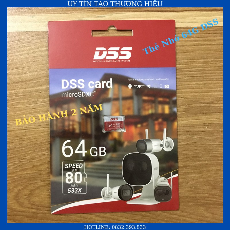 Thẻ Nhớ Micro SD 64G DSS Class 10 Up To 80Mb/s - Hàng Chính Hãng, BẢO HÀNH 2 NĂM