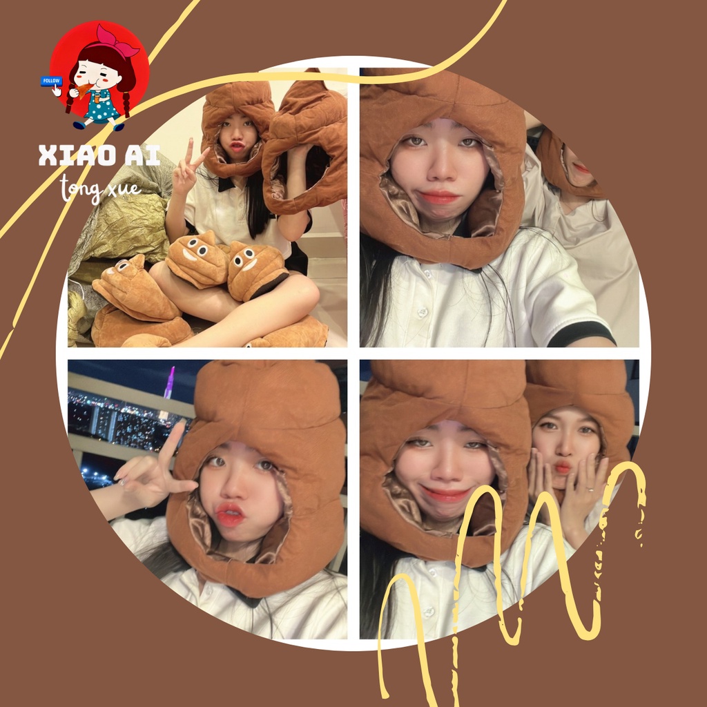 Mũ SHIT Cute  Shit Dễ Thương Sáng Tạo & Giữ Ấm