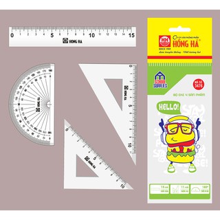 bộ eke Hồng Hà 3476 ( 4 chi tiết) - văn phòng phẩm - HOKAMI STORE