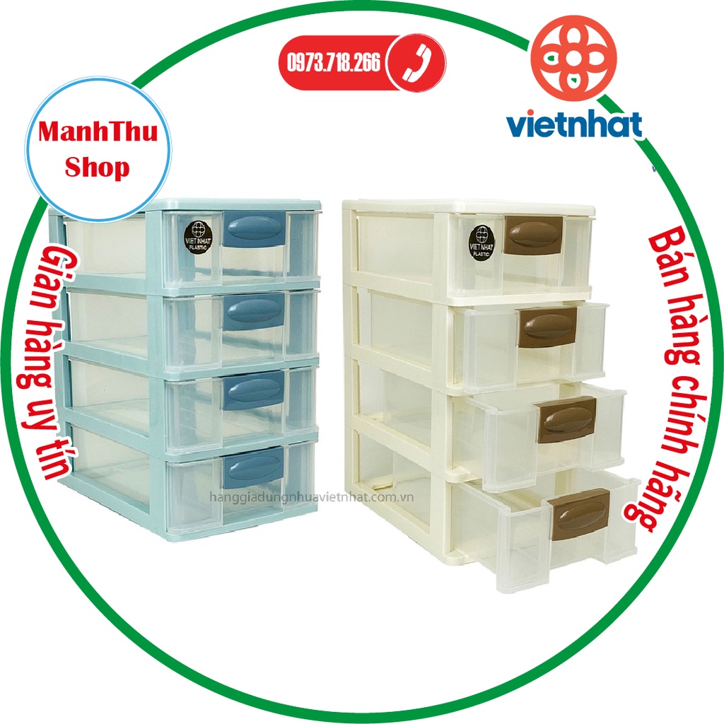 Tủ nhựa mini đa năng 5 tầng Việt Nhật (kích thước 26 *18 41). Hộp đựng đồ mini siêu tiện dụng | BigBuy360 - bigbuy360.vn