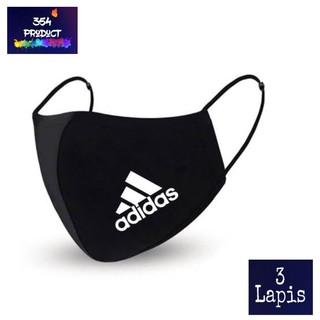 Khẩu trang vải 3 lớp - logo adidas (logo adidas)