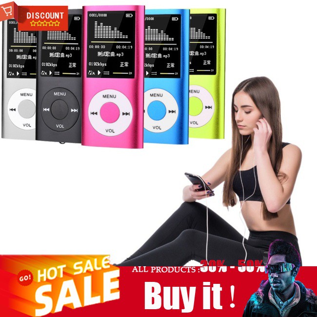 ☪ Music Player Radio HIFI Mp3 Player Digital LCD Screen Voice Recording FM Player