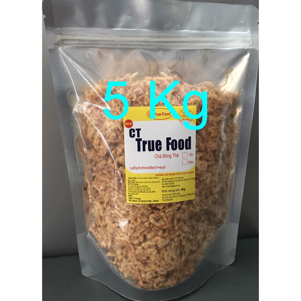 Ruốc heo thơm ngon - Chà bông heo thơm ngon / CT True Food - Túi 5 Kg