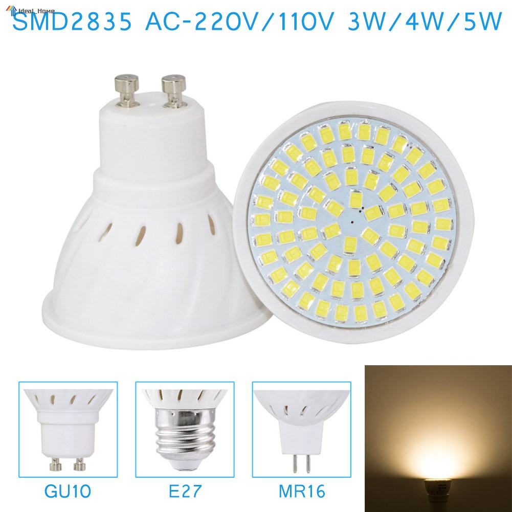 Bóng đèn LED GU10 MR16 chui E27 3W 4W 5W 2835 SMD 36 / 54 / 72 bóng LED 110V / 220V