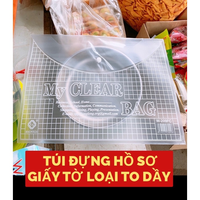 TÚI CÚC ĐỰNG HỒ SƠ-GIẤY TỜ-TÀI LIỆU-LOẠI TO DẦY ĐẸP KHỔ A4