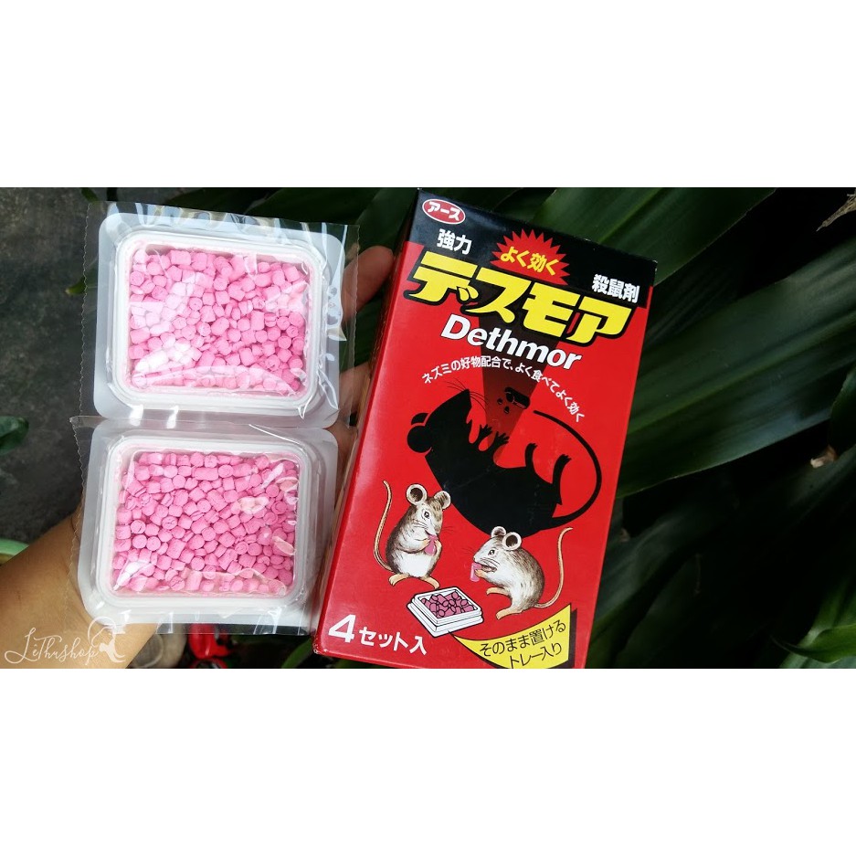 Viên diệt chuột cao cấp Dethmor Nhật Bản hộp 4 vỉ