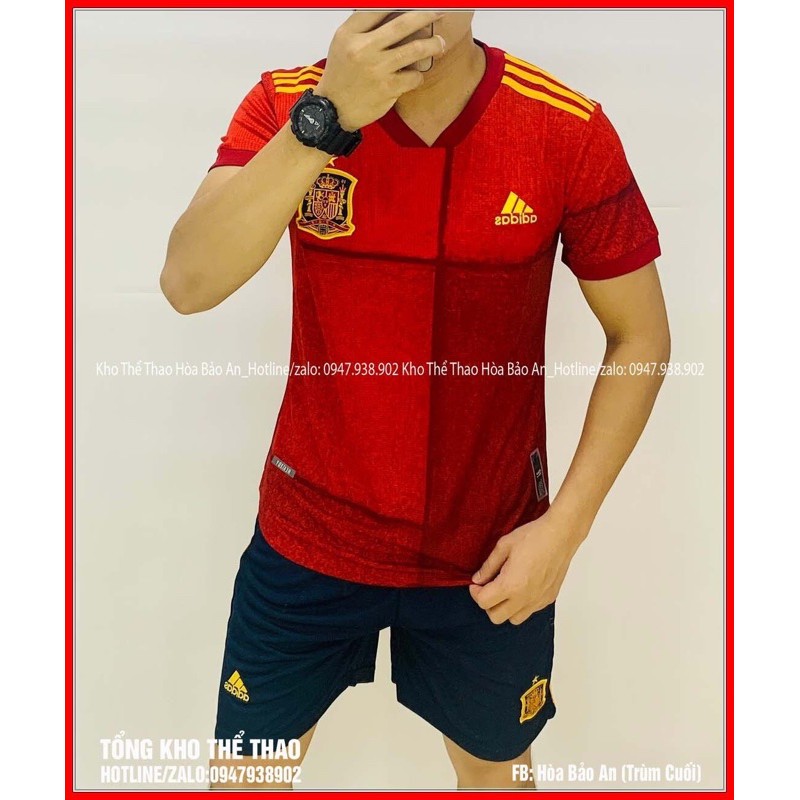 Áo Bóng Đá Đội Tuyển 🇪🇸 Tây Ban Nha / SPAIN / Freeship Bộ quần áo đá banh đội tuyển Tây Ban Nha cao cấp