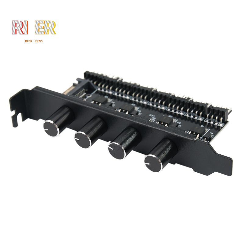 Bộ Điều Khiển Tốc Độ Quạt Tản Nhiệt 8 Kênh 4 Nút Cho Cpu Case Hdd Vga Pwm Fan Pci Bracket Power By 12v