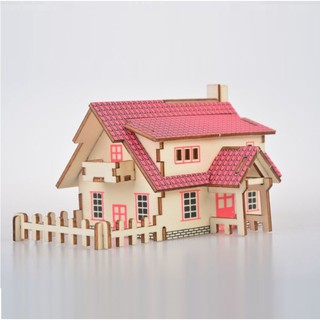 Mô hình lắp ráp gỗ 3D Laze nhà Ranch