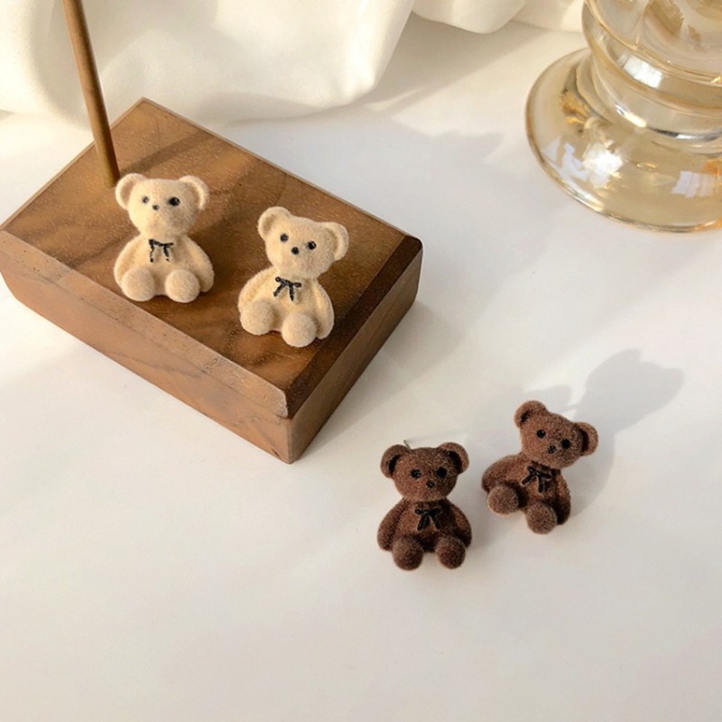 Bông Tai Hình Gấu Nhồi Bông Dễ Thương
