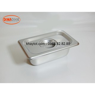 KHAY INOX TOPPING TRÀ SỮA 1/9-65MM ( CÓ NẮP)
