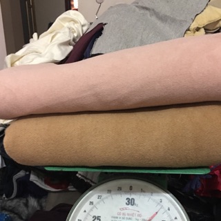 Vải dạ xuất hàn tông nâu vàng + lót gió lụa+ 1m đen