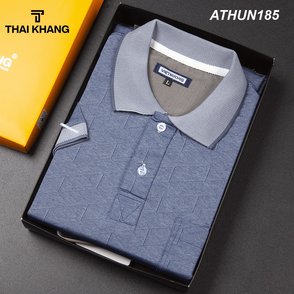 Áo thun nam trung niên cao cấp THÁI KHANG vải cotton xốp mặc mát thoải mái ATHUN18