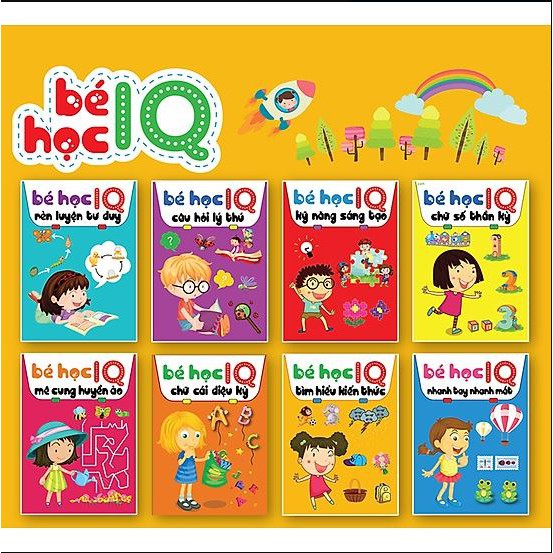 Sách - Bé học IQ - Combo 8 cuốn dành cho bé từ 3 đến 6 tuổi