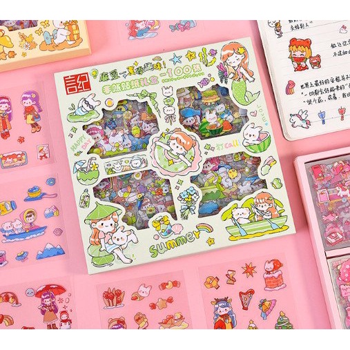 Sticker - hình dán bình nước, nón bảo hiểm, vật dụng gia đình