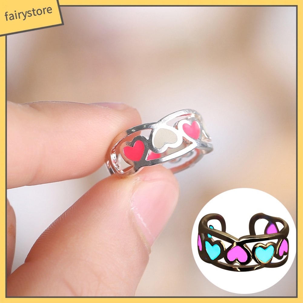 Nhẫn hình trái tim phát sáng cho nữ