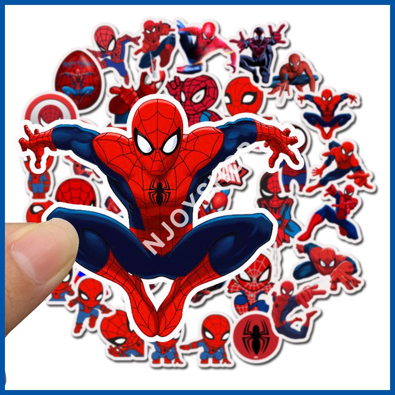 [FREESHIP 40K] SET 35 MIẾNG STICKER SPIDERMAN CHỐNG NƯỚC DÁN NÓN BẢO HIỂM, LAPTOP, VALI, TỦ, BÀN HỌC, XE MÁY