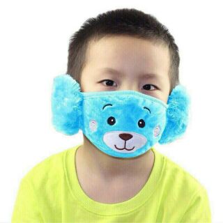 Khẩu trang hình thú cho bé có bịt tai