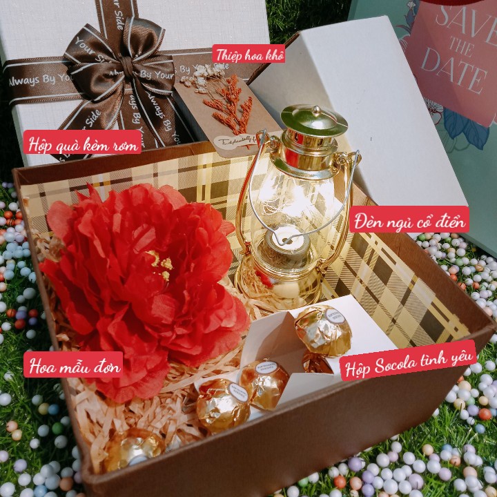 Hộp quà cảm ơn dành tặng mẹ, vk, bạn gái ngày sinh nhật, 20/10, 8/3 &quot;Save the date&quot; ngọt ngào (ẢNH THẬT