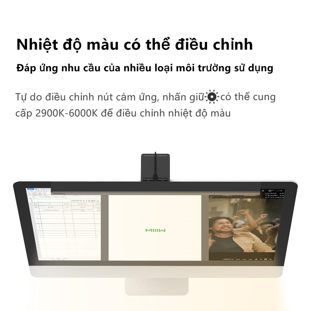 Đèn treo màn hình MIIIW D006 bảo vệ mắt chính hãng cao cấp - Minh Tín Shop
