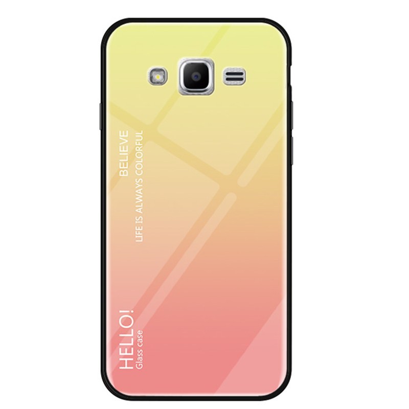Ốp điện thoại kính cường lực màu gradient sang trọng Samsung Galaxy J1 2016/J120 4.5 ''