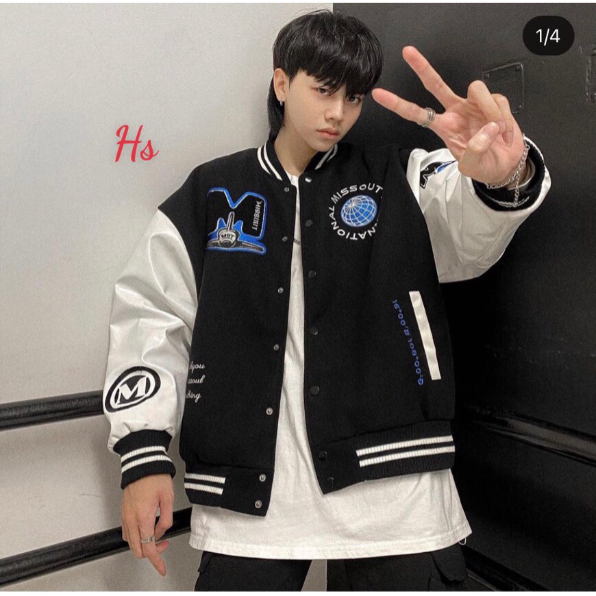 Áo Khoác Bomber Jacket Varsity Cardigan Missout Hót 2022 Dày 2 Lớp Unisex X.Store Có Ảnh Thật Tự Chụp + Đánh Giá 913