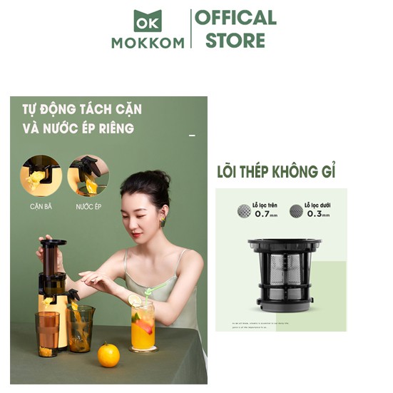 [Mã ELHA22 giảm 6% đơn 300K] Máy Ép Chậm Mini Mokkom