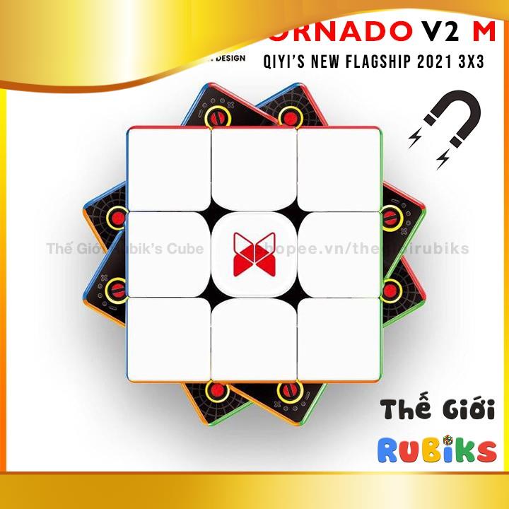 [người bán địa phương] 🔥HOT🔥 Rubik Tornado V2 M 3x3 QiYi X-Man Tornado V2M Flagship 2021 Rubic 3x3 Nam Châm Cao Cấp Đồ