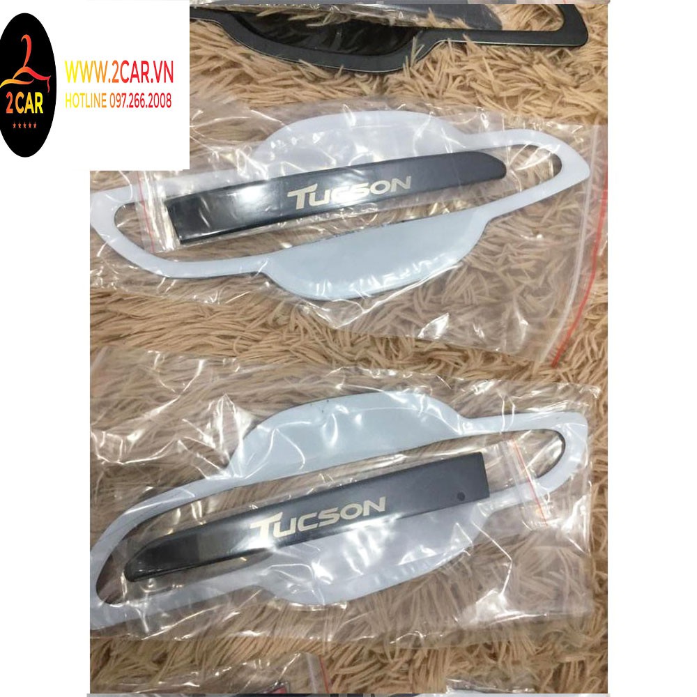 Ốp tay nắm, hõm cửa xe Tucson 2016- 2021 - Hàng titan cao cấp