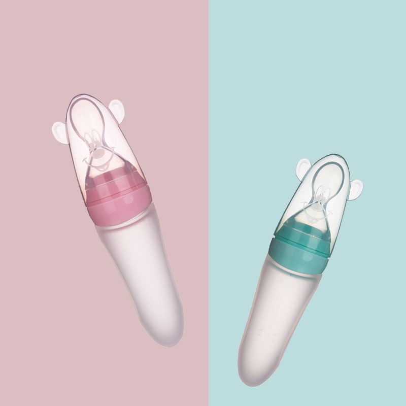 Liquid Squeezable Baby Feeding Soft Food Supplemental Spoon