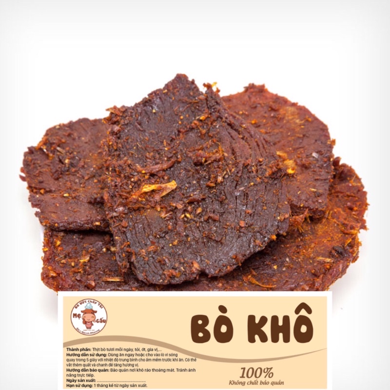 THỊT BÒ KHÔ LOẠI MIẾNG SIÊU THƠM NGON - ĐẶC BIỆT GÓI 200gr