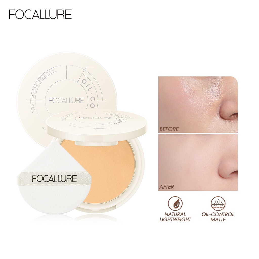 Phấn Nén Focallure Lâu Trôi Chống Thấm Nước Kiềm Dầu