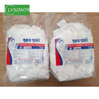 bông gòn y tế cắt sẵn 2x2cm gói 50gam