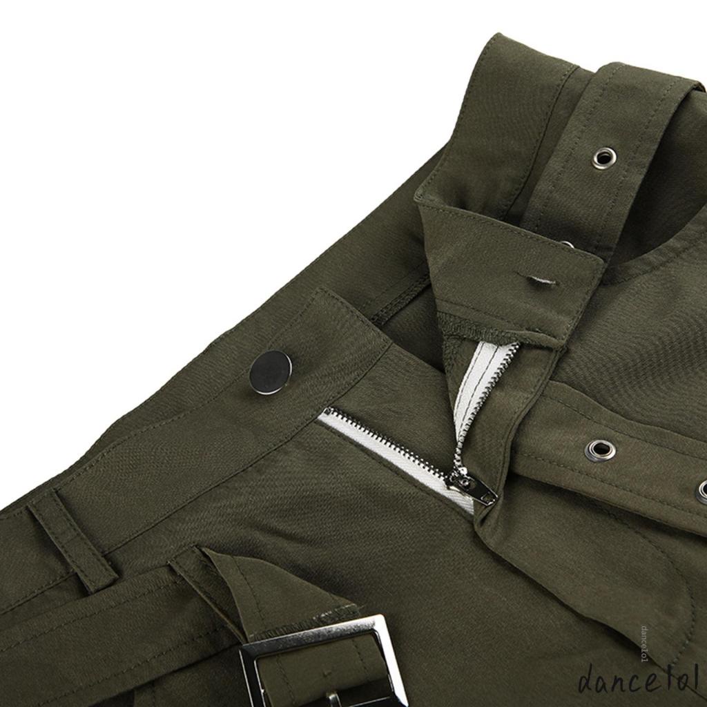 Quần Dài Eo Cao Màu Trơn Phối Túi 1O1 Thời Trang Cho Nữ