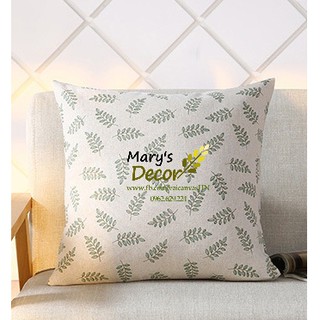 Gối tựa sofa Mary Décor - họa tiết Lá xanh G-B04