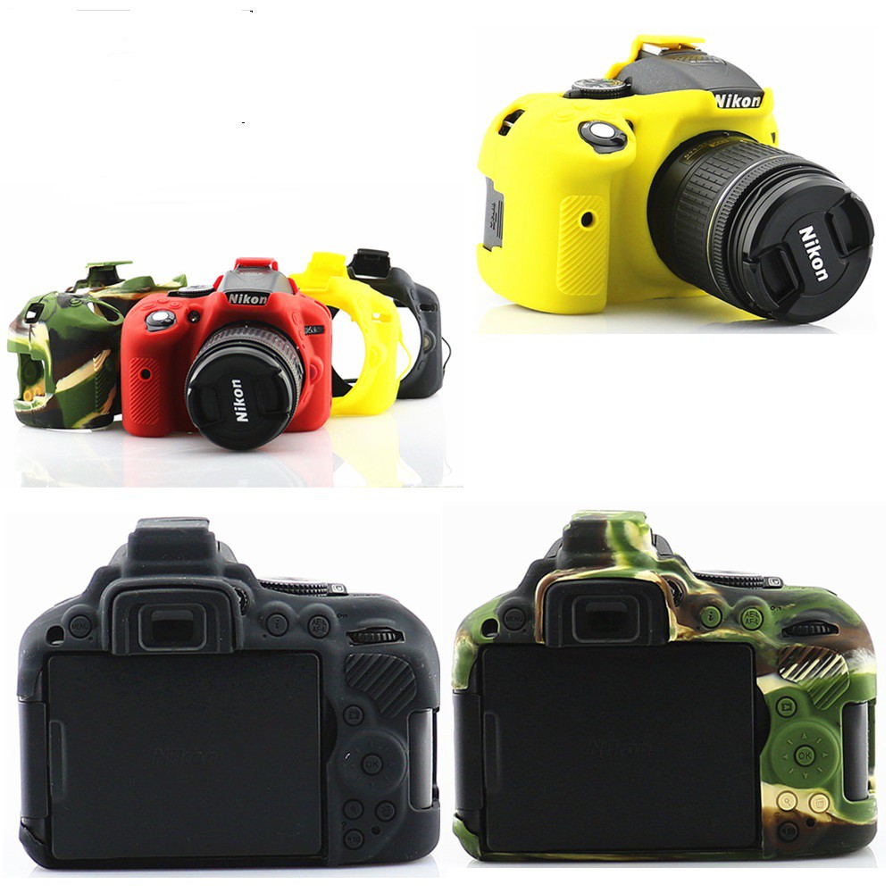 Dành Cho Nikon D3200 D3300 D3400 d5100 d5200 D5300 D5500 D7000 D7100 D7200 Cao Su Mềm Da Silicon Cam