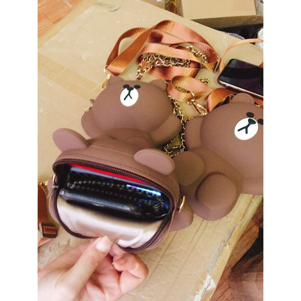 [Mã FAMAYWA2 giảm 10K đơn 50K] Túi Gấu Nâu Đeo Chéo, Túi Gấu Silicon | BigBuy360 - bigbuy360.vn