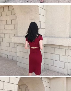 [Order] Váy body hở eo lưng sexy