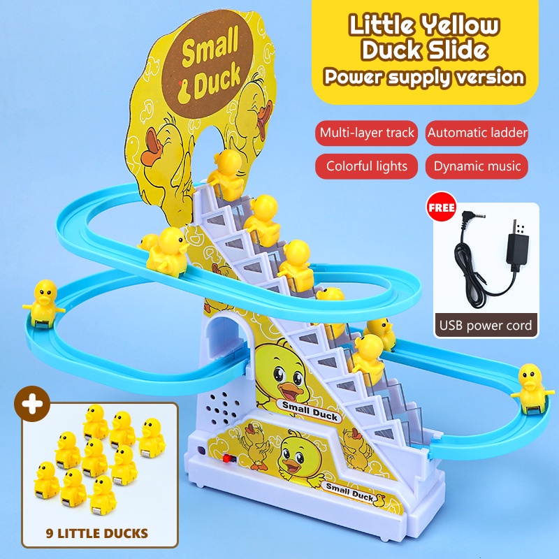 Bộ đồ chơi lắp ráp mô hình HYG Toys cầu thang chạy điện có âm thanh và đèn dành cho trẻ em