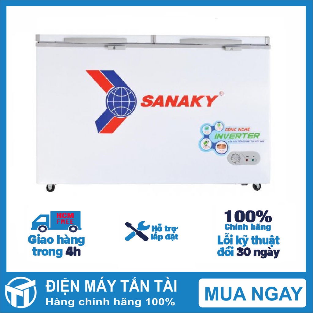 VH-2899A3 - Tủ Đông Sanaky 235 lít VH-2899A3 1 ngăn đông 2 cánh, dàn lạnh Đồng - giao hàng miễn phí HCM